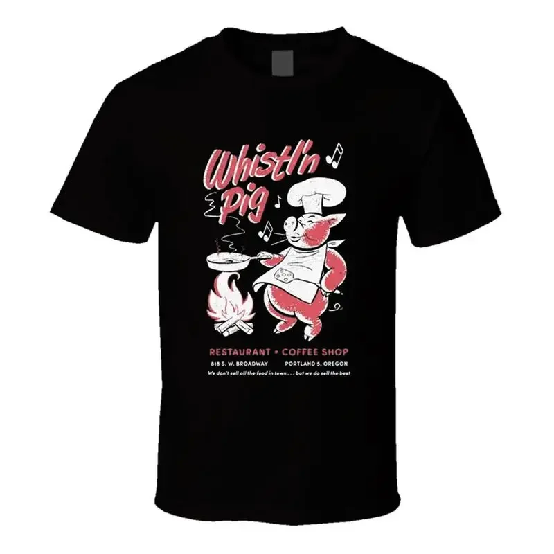 Whistl n Pig Coffee Shop Portland T Shirt