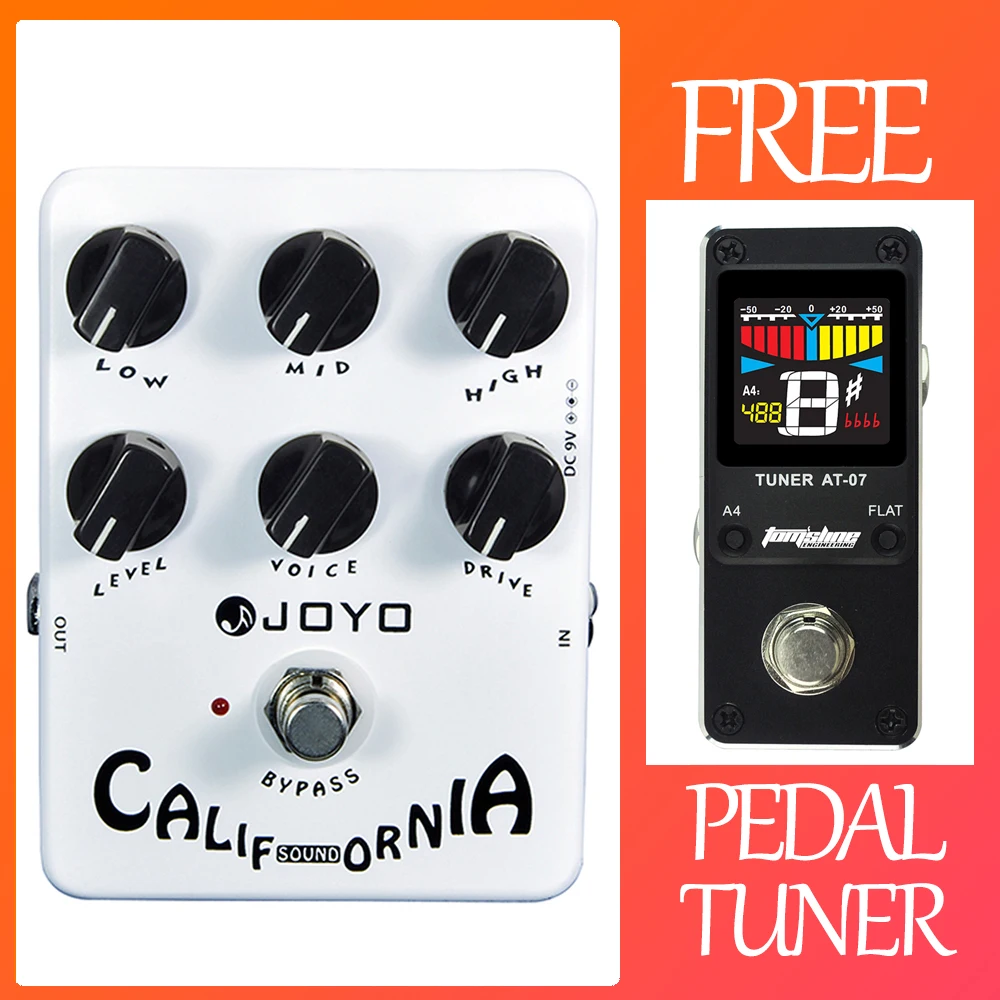 

JOYO JF-15 Guitar Effect Pedal California Sound Overdrive Pedal True Bypass Guitar Amplifier Simulation Pedal with Rock Tone