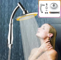 Bathroom 6 Inch High Pressure 360 Degrees Rotation Large Round Big Rainfall Sprayer Bathroom Hand Held Shower Head Accessories