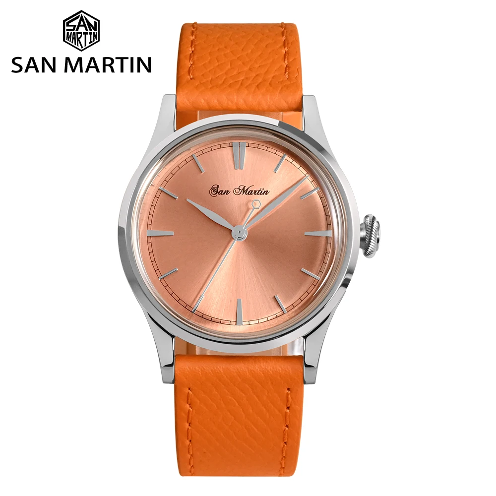 

San Martin 38mm Automatic Watch For Men Mechanical Watches Wrist Self Winding PT5000 SW200 Sunray Sapphire 5Bar Relogio SN0101A