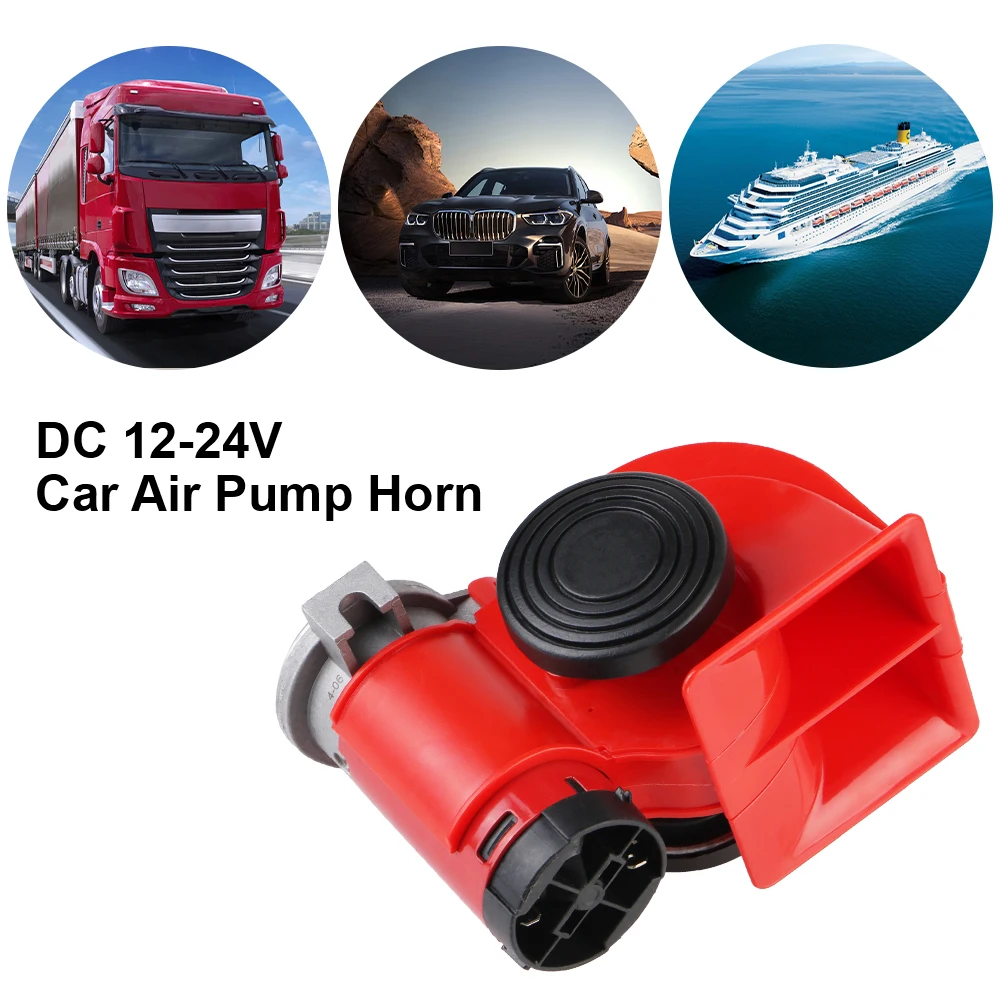 Ship Car Air Horn 12V Car Air Pump Horn Set With Wires and Relay For Boat Truck SUV Auto Trumpets Super Loud Waterproof