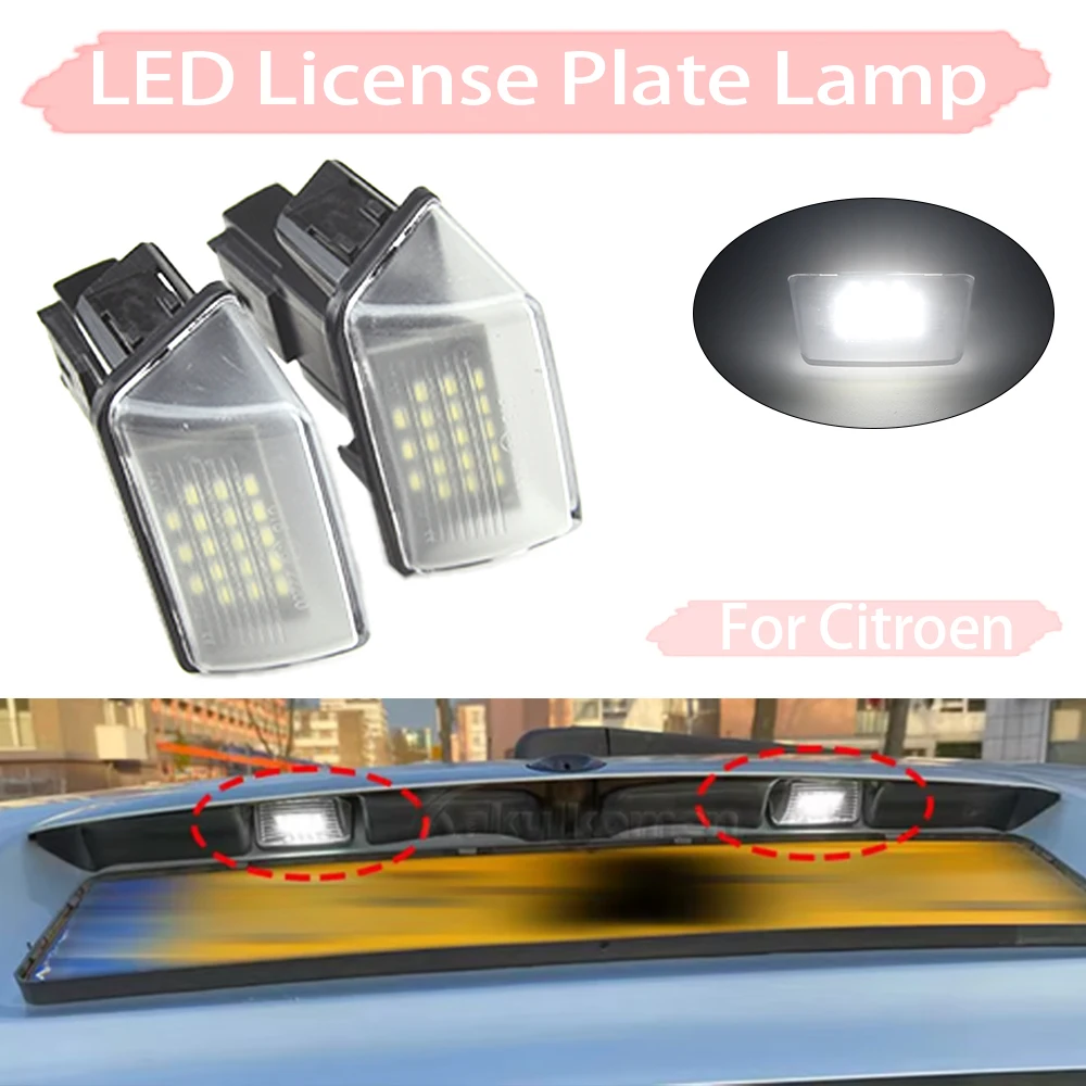 محطة عربة/الخزنة نموذج 2 قطعة سيارة LED رقم الترخيص لوحة ضوء صالح لبيجو 5008 2009-2012 5-Door MPV نموذج #3