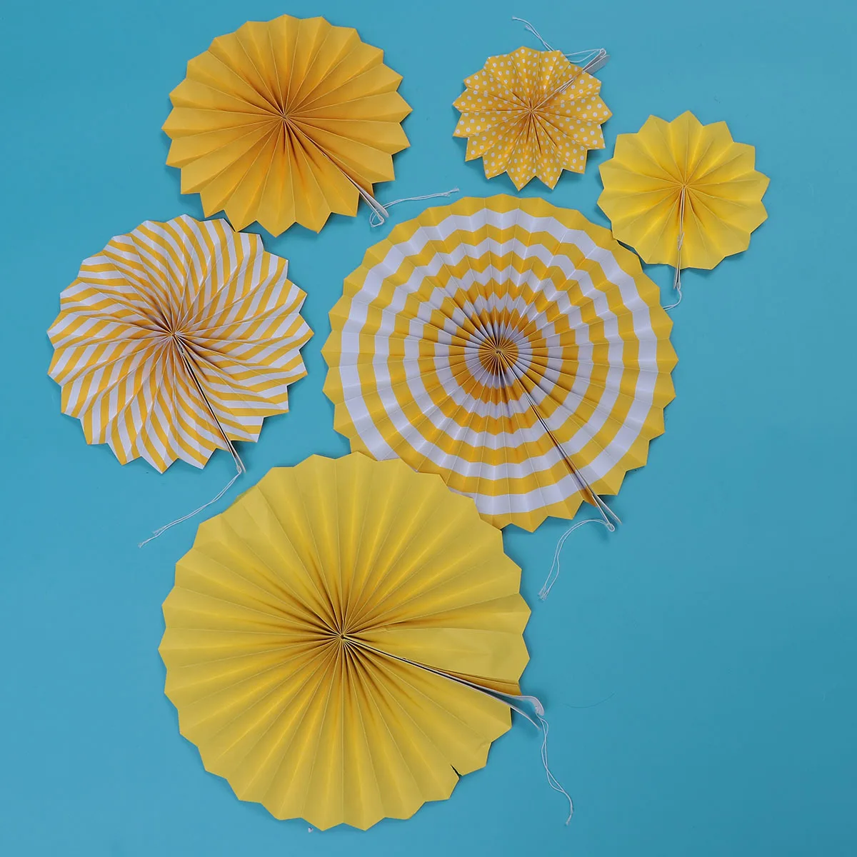 12 PCS Paper Flower Fan Ball Round Fans Fashion Garlands Festival Decorations Birthday Party