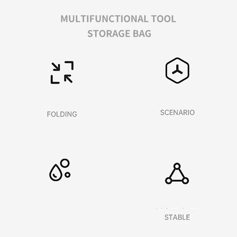 

Multi-Purpose Tool Organizer Foldable Storage Bag Compact Design For Travel Convenient Roll-Up Design Camping Outdoor Use