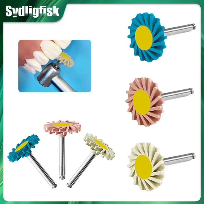 

6 шт., полировщик для стоматологической резины, композитный полировальный круг, Алмазная полировальная система, керамический диск RA, 14 мм, спиральная гибкая щетка