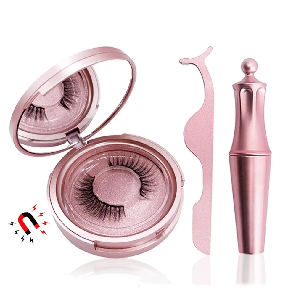 

Жидкая подводка для глаз, простая в использовании, 5 магнитов, набор магнитных ресниц, наращивание ресниц, пинцет, 3D накладные ресницы