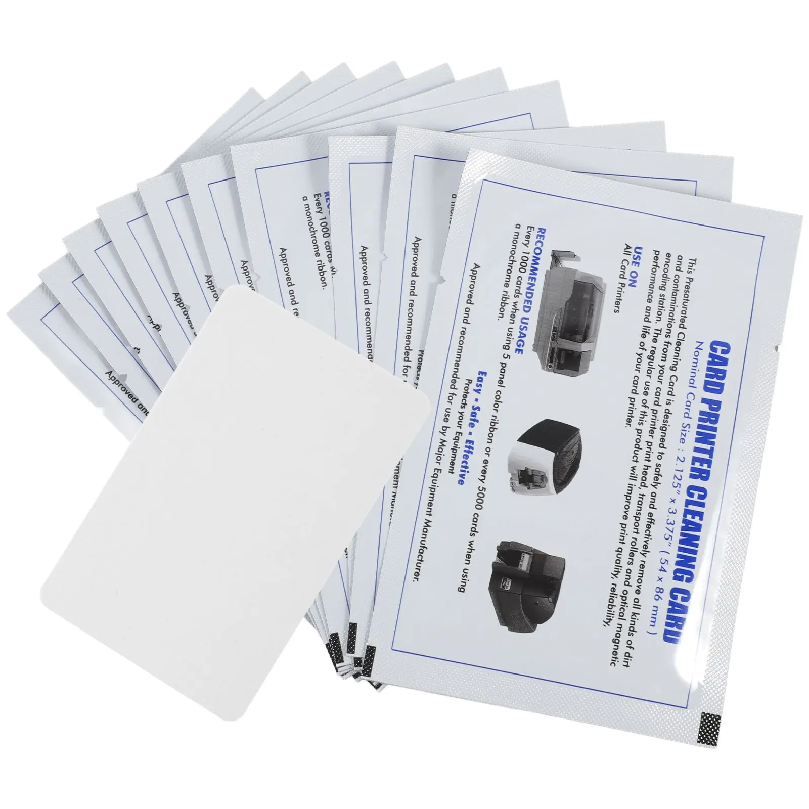 

10 Pcs Cleaning Card Reusable Credit Machine Cleaner For Pos Terminal Pvc Card Reader Cleaners Dust Removal Magnetic Head