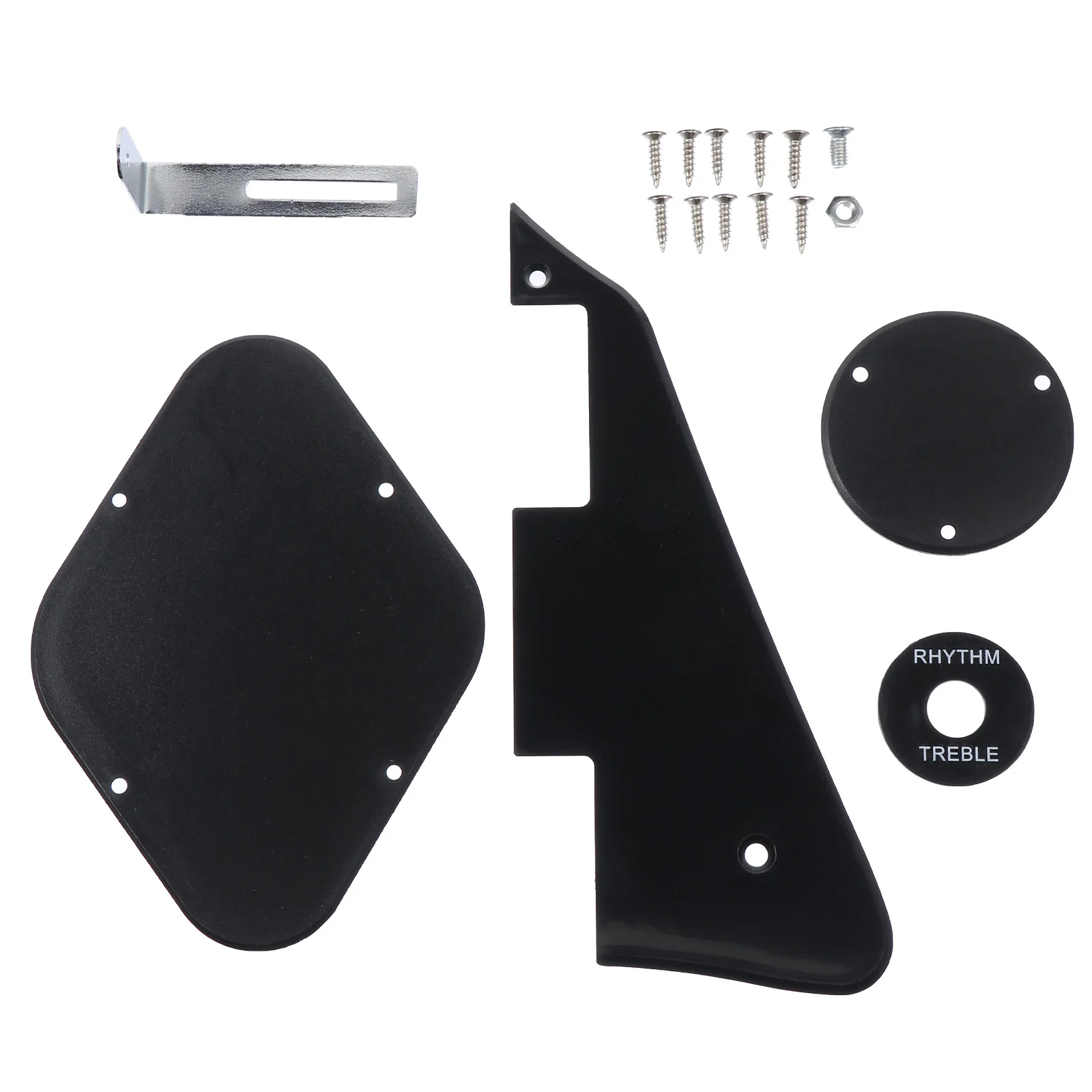 

1Set Electric Guitar Pickguard Metal PVC Scratch Plate Rear Cover Protective Guitar Accessory Replacement Plate