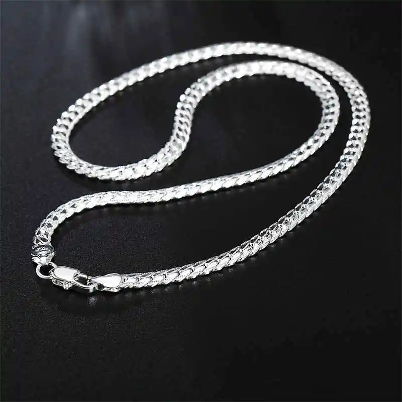 AGTEFFER-Collier en argent regardé 925 pour hommes et femmes, design de marque de luxe, noble, mode, mariage, bijoux de fiançailles, 20-60cm