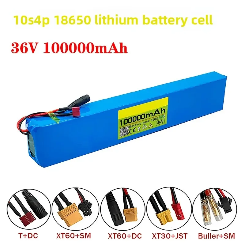 

18650 lithium battery pack 36V10000mAh10 string 4 parallel lithium ion battery pack charger