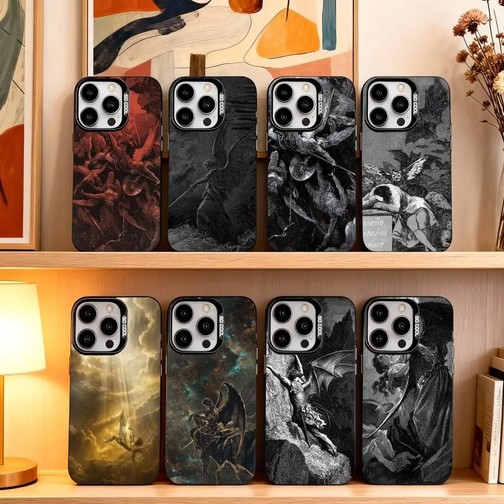 Funda de teléfono España F-Francisco G-Goya Art para iPhone17,16,15,14,13,12,11 Plus,Pro Max Black Candy Silver