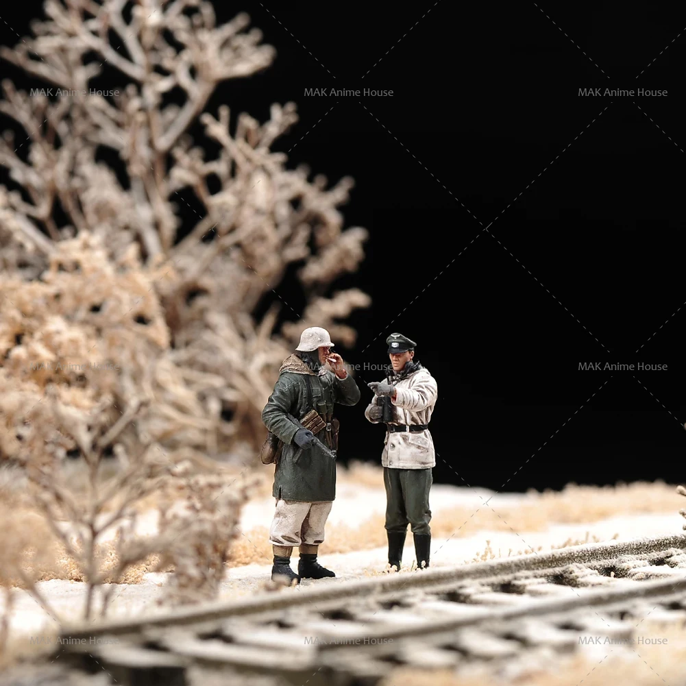 

3D Printed Miniature 1/72 1/35 Germany Commander Soldier Painted Diorama Figure Model Scene Decoration Creative Camera Car Toys