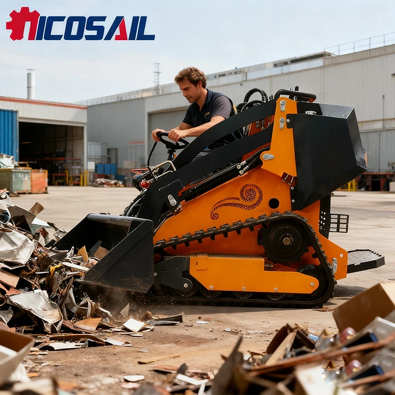 EPA CE Slip Loader Hydraulic 600 كجم 600 كجم جرافة صغيرة سهلة الارتداء ضمان لمدة سنة واحدة للبيع