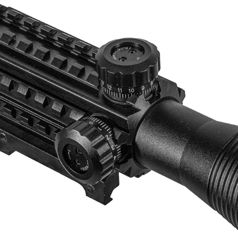 Fire Wolf 4-12x50 Scope Illuminated Rangefinder Reticle Rifle Holographic 4 Reticle Sight 20mm Red Grenn Laser For Hunting