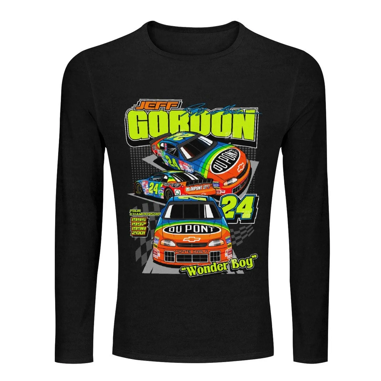 Jeff Gordon NASCAR Vintage Long T-Shirt oversized t shirt Oversized t-shirt plus size t shirts mens t shirt