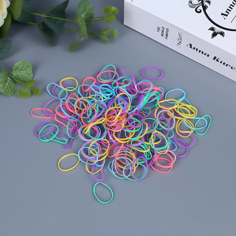 500pcs Girls Colorful Small Disposable Rubber Bands Gum For Ponytail Holder Scrunchie Hair Bands Fashion Hair Accessories image 4
