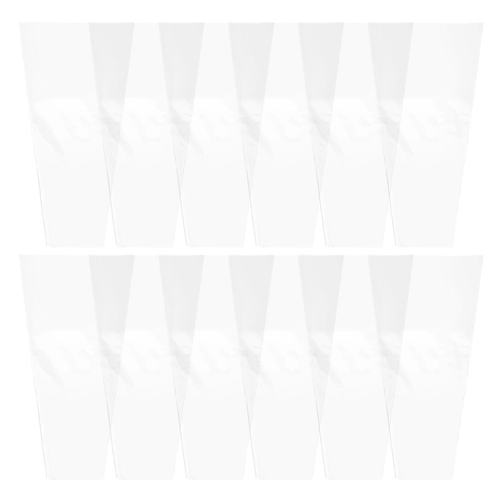 

50pcs Flower Bouquet Glass Paper Wrapping Bridal Sleeve Opp Design Valentine Wedding Party Packaging Solution