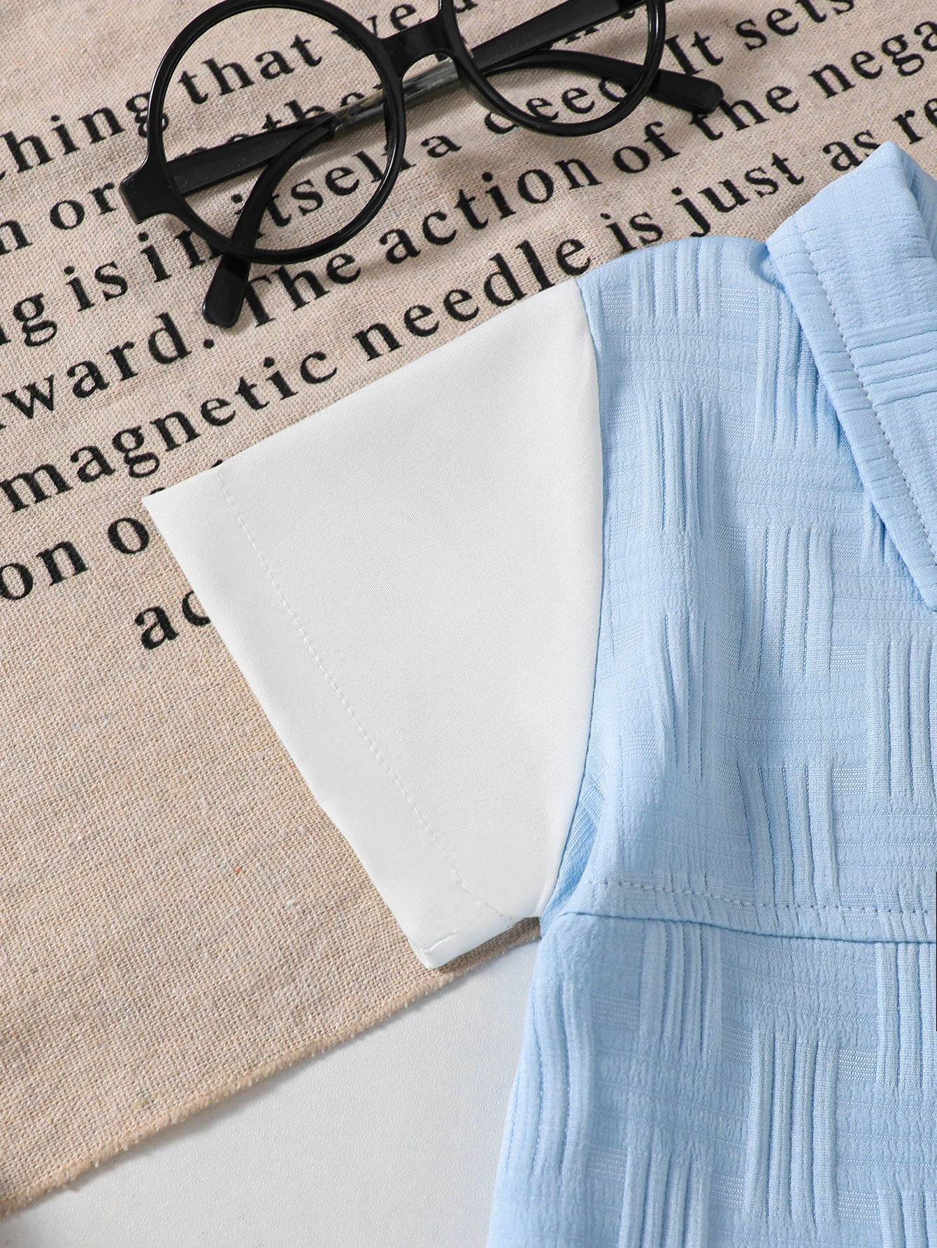 Conjunto de Verano para Bebé Niño, Camiseta a Rayas Azules con Solapa y Pantalones Cortos, Conjunto de 2 Piezas para Bebé Niño Guapo de 0 a 3 Años, Conjunto Informal, Ropa de Bebé