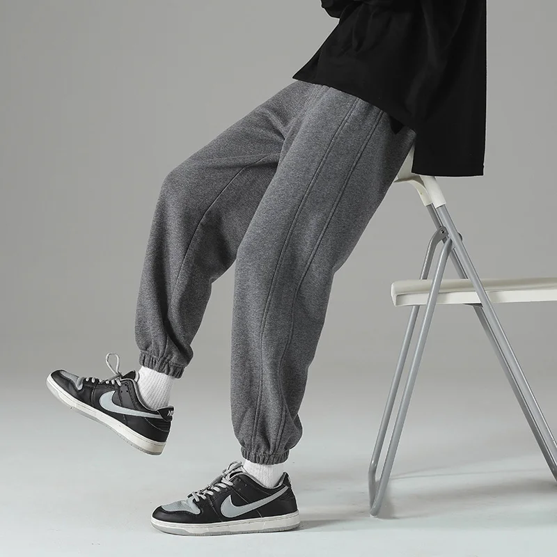 

Мужские удобные повседневные брюки свободного кроя для осеннего сезона, модные спортивные штаны с цветным дизайном и манжетами, универсальные, больших размеров