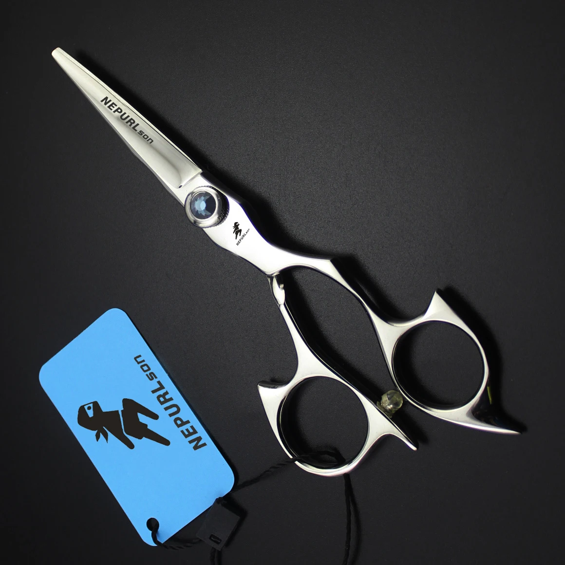 1 piece of 5.0-inch silver hair-cutting scissors