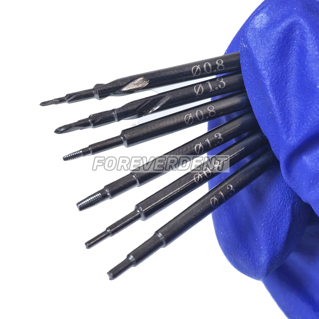 Dental Broken Abutment Reverse Tap Bar Drill Screw Extractor Drill Failed Fixture Remover Implant Screws Bur Tool