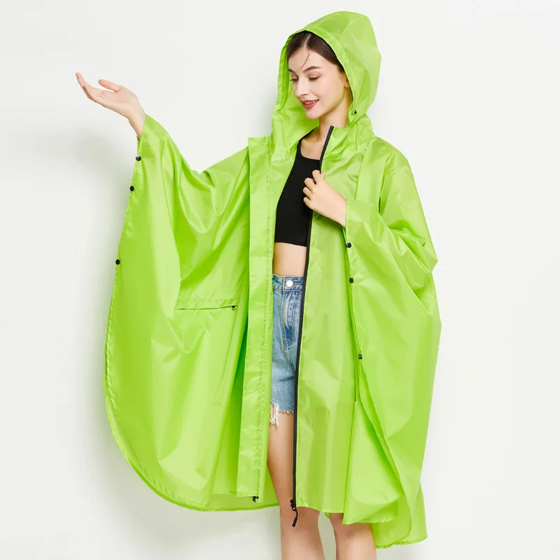 Hooded Rain Poncho Waterproof Raincoat Jacket for Women Adults Print Flower