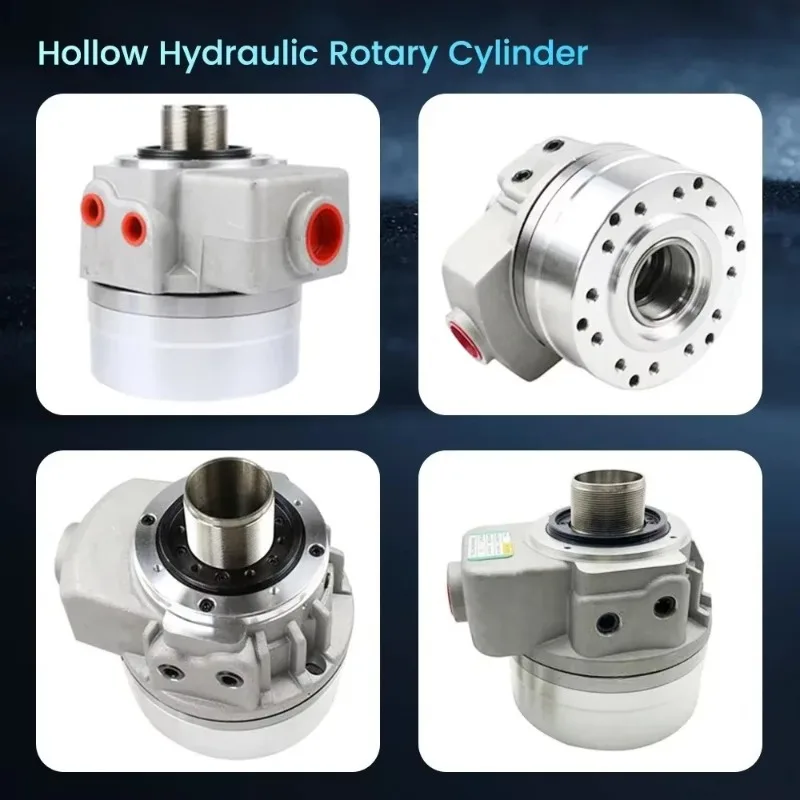 Large Through Hole Hollow Hydraulic Chuck Hydraulic Rotary Cylinder 3 Jaw High Speed Oil Pressure Power Chuck 4/5/6/8/10 Inch