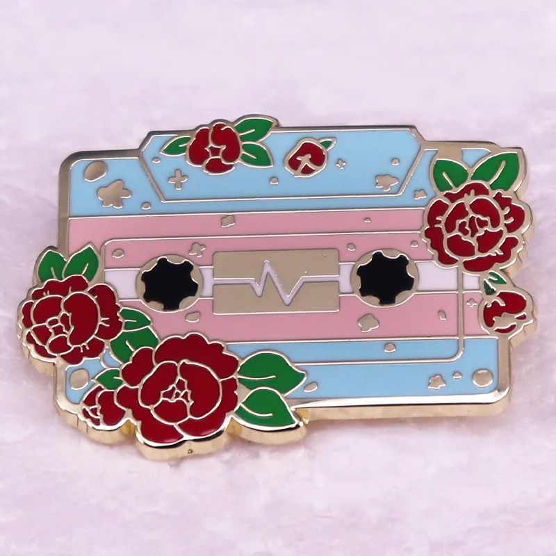 المتحولين جنسيا العلم mixbar المينا دبوس LGBT الموسيقى أغنية بروش queer فخر مجوهرات اكسسوارات #1