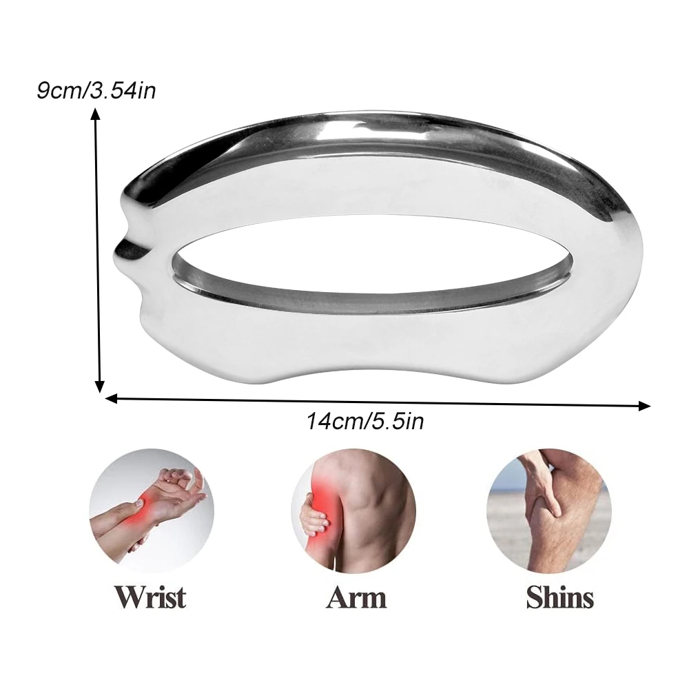 1PCS Muscle Scraper Tool for IASTM Therapy - Stainless Steel Gua Sha Tool for Myofascial Release and Deep Tissue Massage Tool