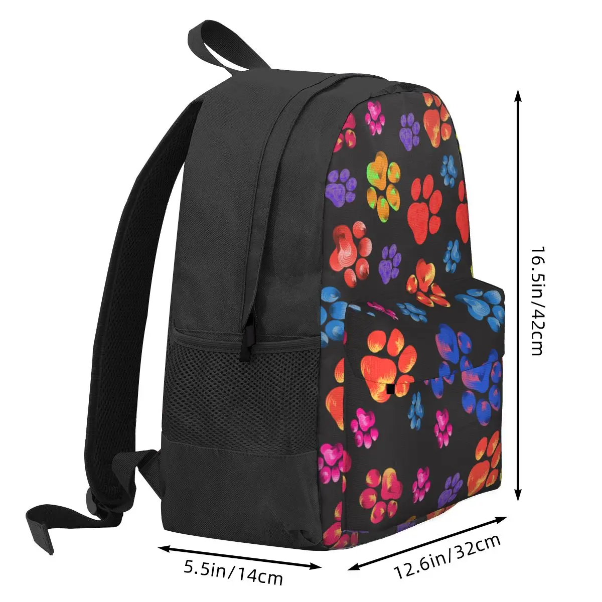 Lupo animale zampa colorata donna zaino stampa 3D moda bambini borsa da scuola zaino per Laptop ragazzi ragazze zaino di grande capacità