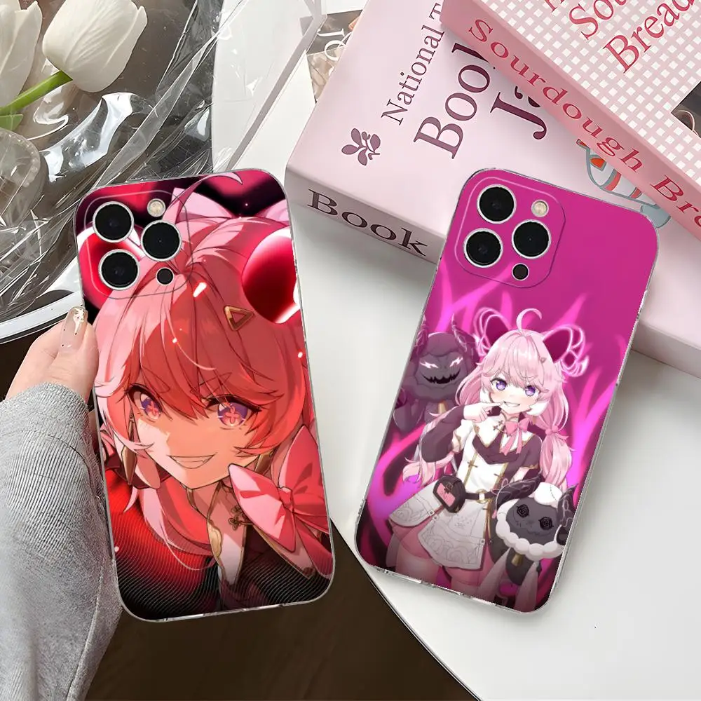 

Чехол для телефона Wuthering Waves Encore для iPhone 16, 15, 14, 13, 12, 11 X XR XS 8 6 Pro Max Plus, мини-прозрачный цветной защитный роскошный чехол