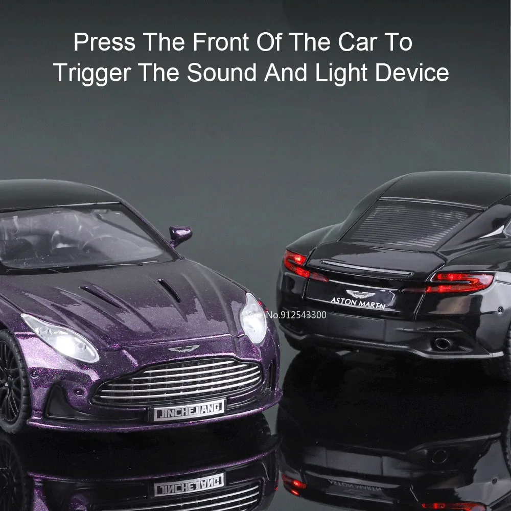 Modèle de voiture de sport Vulcan DB12 1:32, jouet en alliage moulé sous pression, modèles de traction, véhicules de Collection, modèles cadeaux de vacances pour garçons