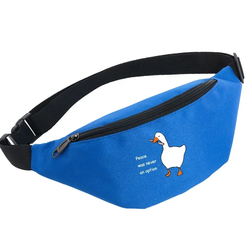 "Peace Was Never An Option" Prints Men Waist Bag Purse Large Phone Belt Bag Women's Canvas Phone Bag Fanny Banana  Pack Hip  ﻿