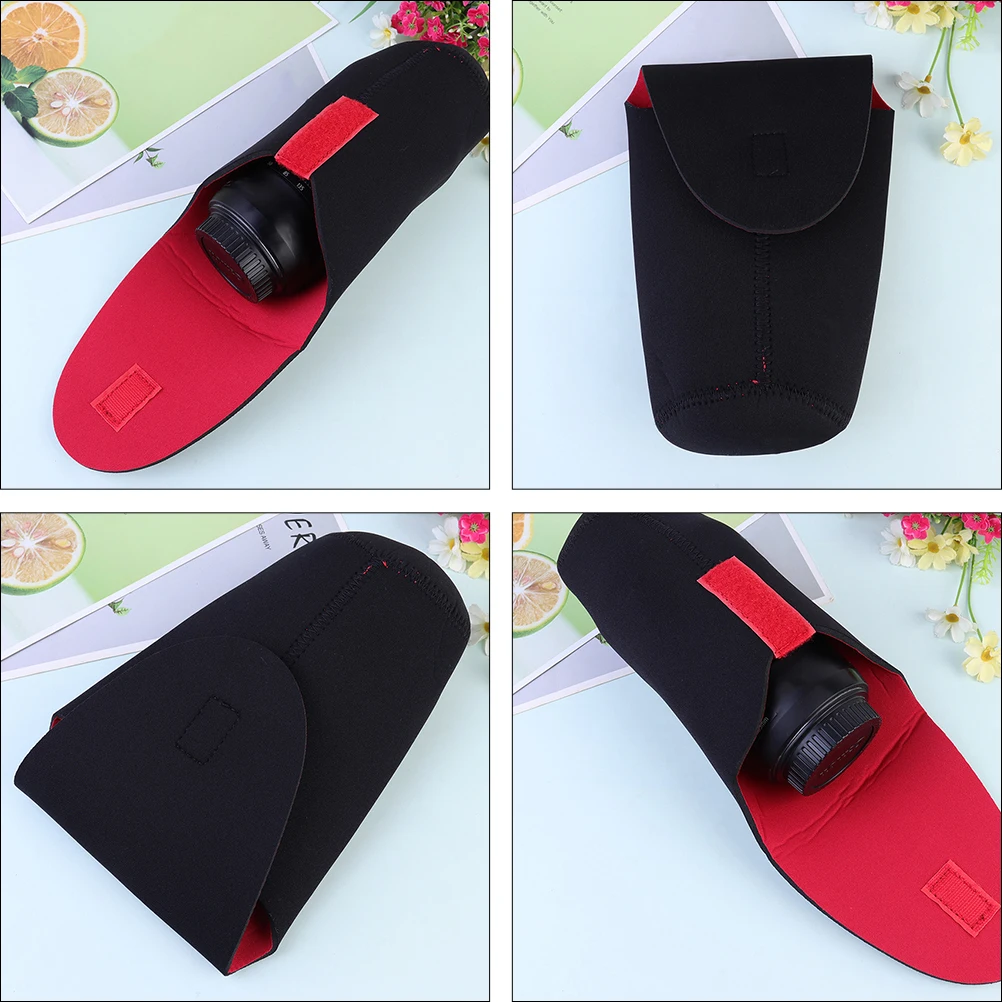 

3Pcs Camera Lens Bags Elastic Thickened Neoprene Protective Shockproof Waterproof Lens Cases Pouch Storage Holder