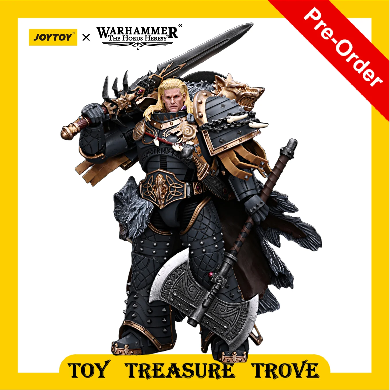 

[Pre-Sale] JOYTOY 1/18 Warhammer 30k Action Figure Space Wolves Leman Russ Primarch of the VIth Legion Anime Model Toys Gift