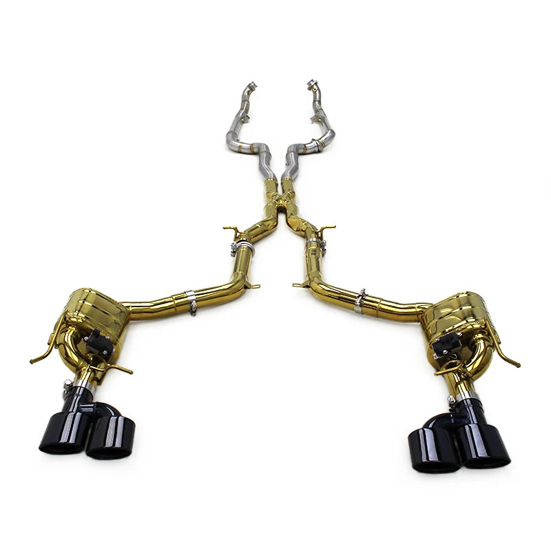 

Yooking Plate Gold Exhaust Pipes For Mercedes-Benz C63 AMG W204 6.2L 2011-2015 Valvetronic Rebound System Catback