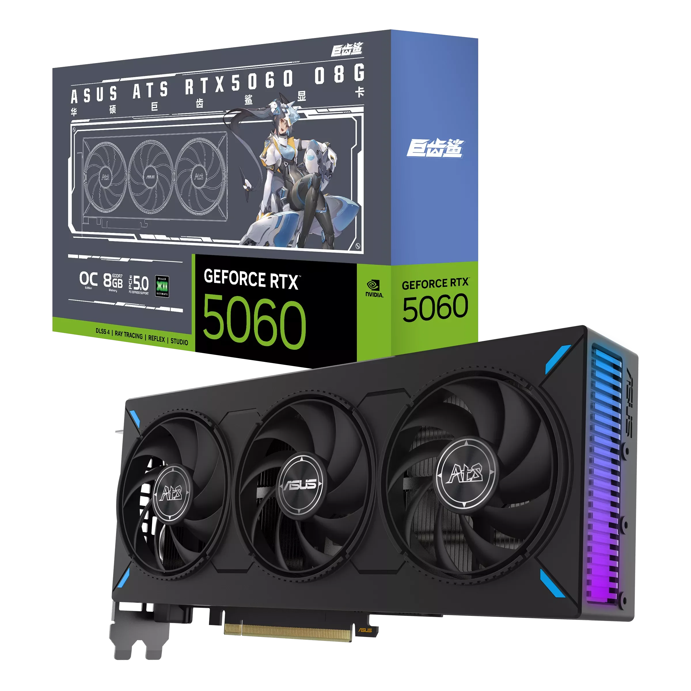 

ASUS PRIME ATS RTX 5060 8G O8G NVIDIA ® GeForce RTX ™ Новая видеокарта 5060.