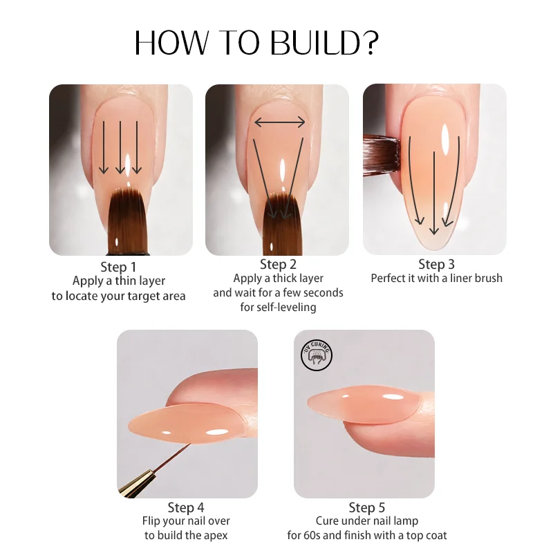 PERFEKTE FARBE 4-in-1 Builder Nagelgel, 20 g 12 Farben Gellack auf Gummibasis, Verlängerung für DIY Salon Girls Home, Nail Art Pinsel – Detail 21