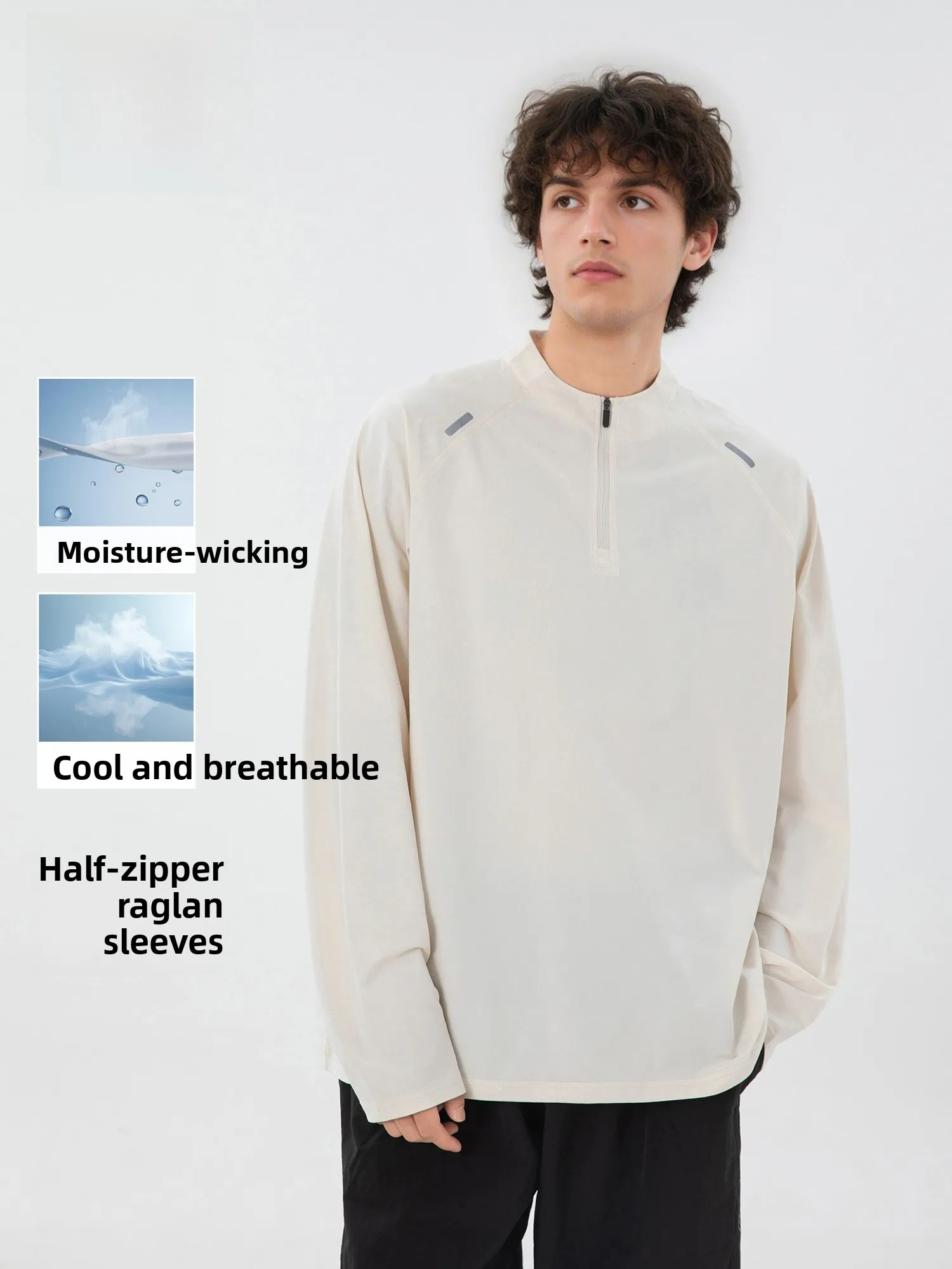 

Мужская футболка Bal с длинным рукавом, быстросохнущая, свободного кроя, для спорта и повседневной носки, весна-осень, дышащая, комфортная