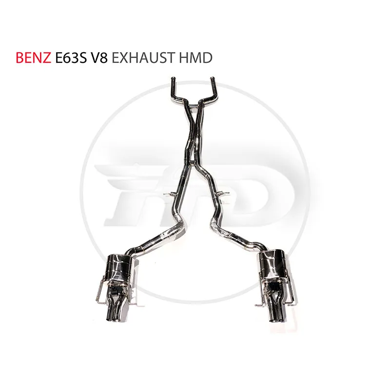 

HMD Stainless Steel Exhaust System Manifold for Mercedes Benz E63 E63S Car Accessories Custom Valve Nozzle for Muffler