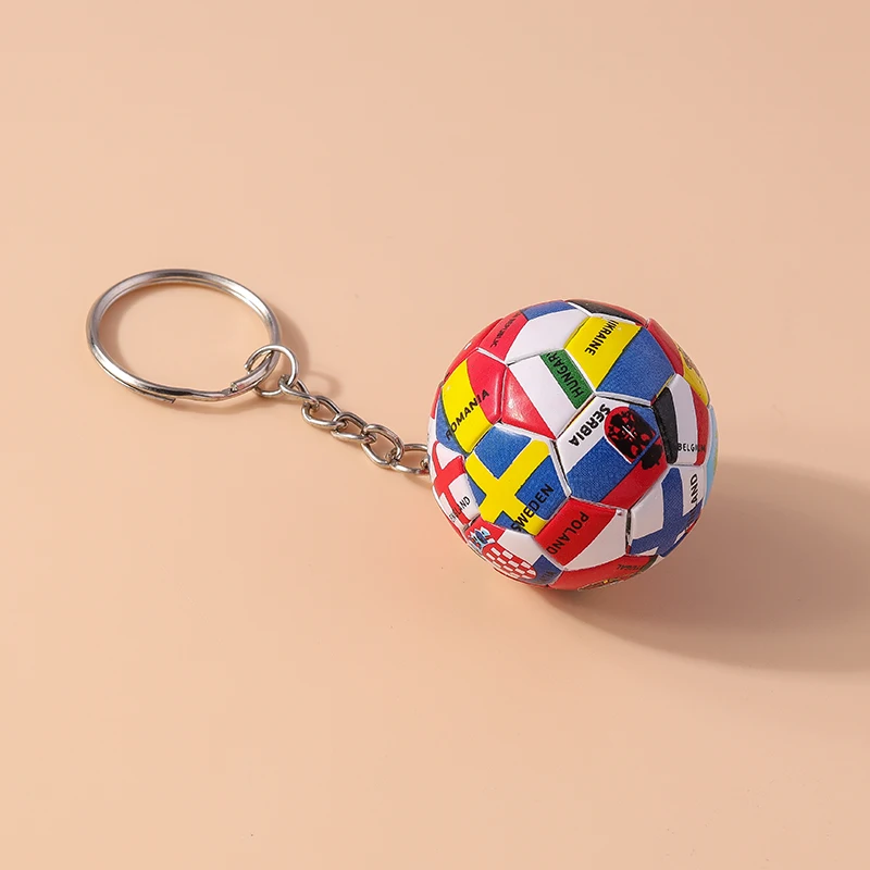 Fashion Mini 3D Soccer Football Keychain Sport Ball Key Ring for Men Women Car Key Holder Handbag Pendant  Jewelry Gift