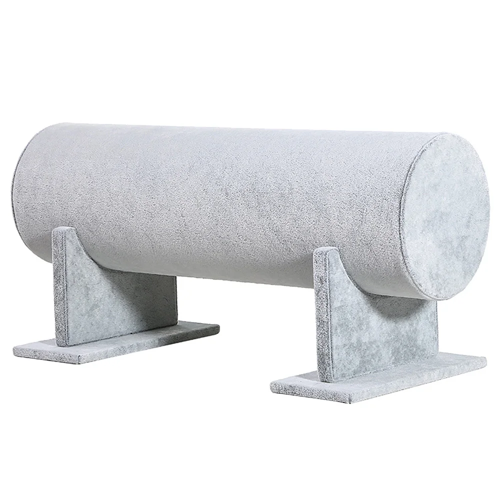 

Держатель для повязки на голову, подставка для дисплея, серый материал ПВХ, завернутая поверхность, гладкий на ощупь, элегантный дизайн для резинок для волос, обручей, ожерелий