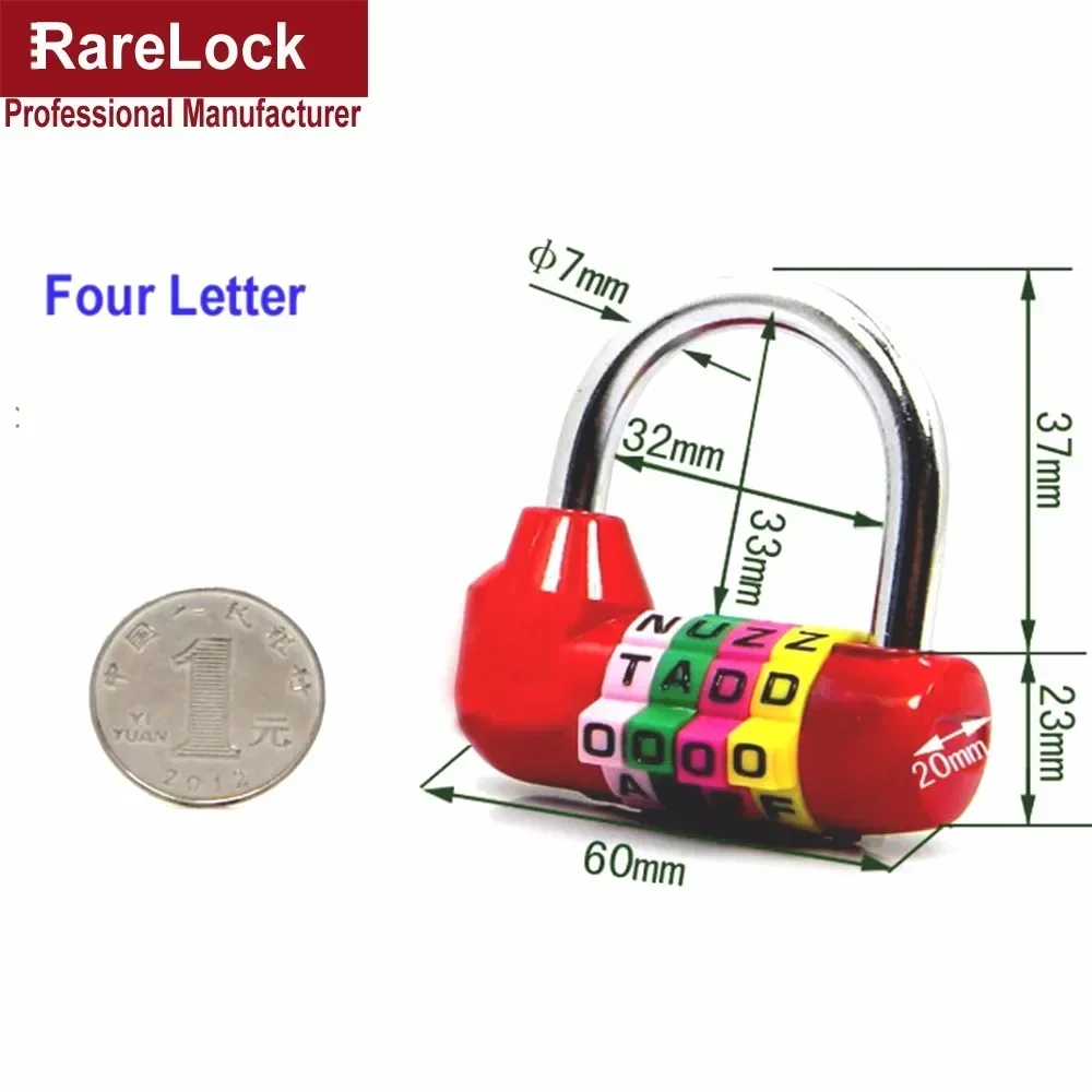 Combination Padlock Code Password Lock for Door Cabinet Drawer Bike Motorcycle Student Locker DIY Rarelock MMS63 G1