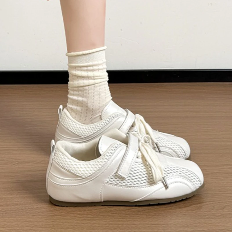 

Spring and Autumn Mesh Fabric Women's Breathable Comfortable Solid Color Sneakers Women Elegant Fashion Low Top Vulcanized Shoes