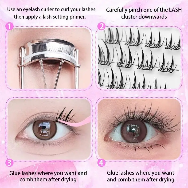 1 Box Natural Fox Eye Glue-Free False Eyelashes Easy Application Beginner Friendly Soft Reusable for Daily Makeup view 4