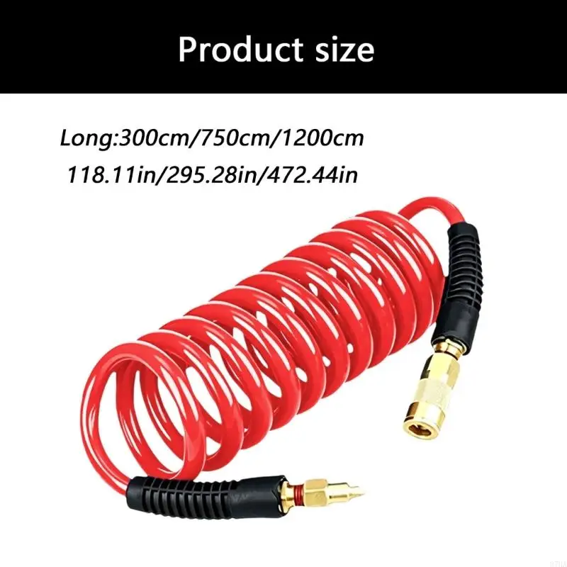 PU Coiled Air Hose for Air Compressor Service, Garage Repair, Inflation Work and Home Workshop Maintenance Use 87HA - view 6