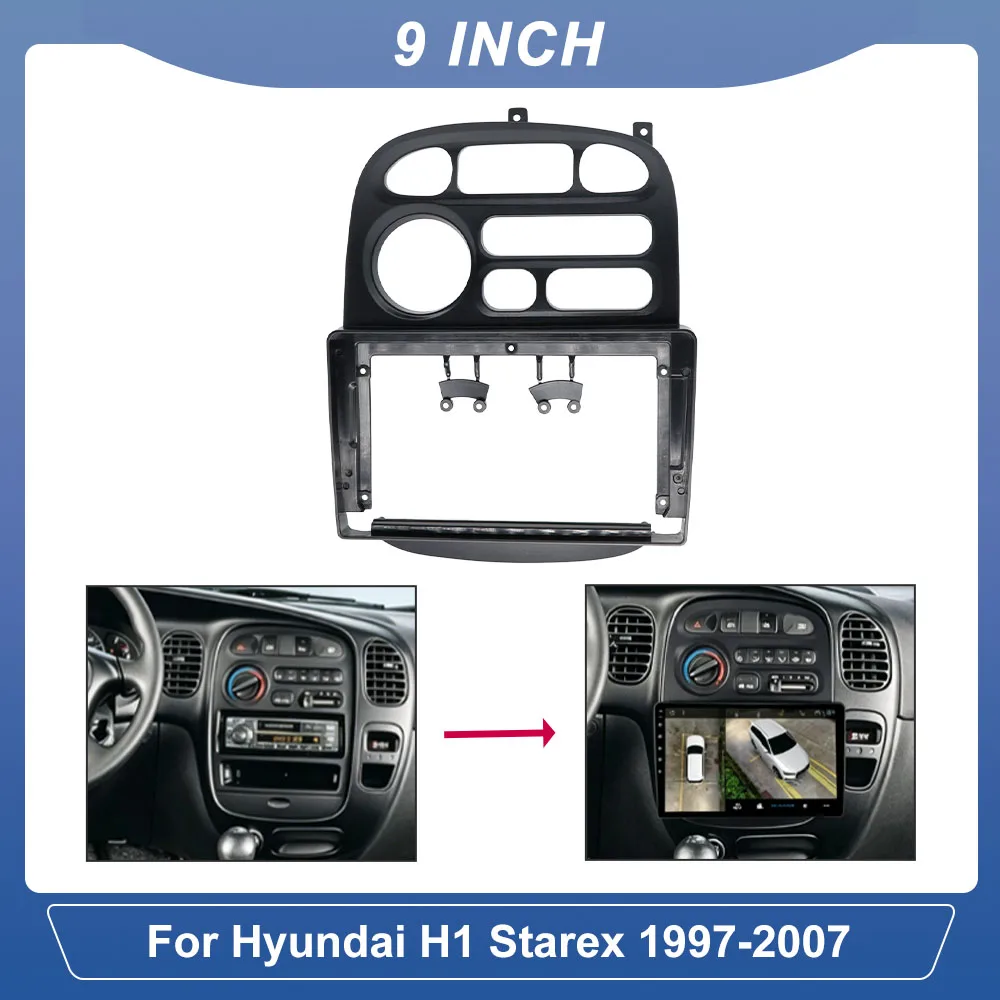 

9" Android Stereo Fitting Kit For Hyundai H1 Starex 1997-2007 Car Radio Fascia Frame Dash Panel Trim Black