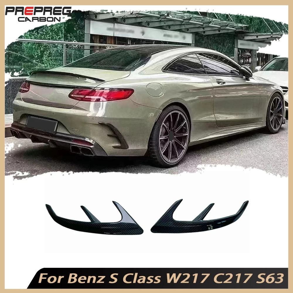 

Rear Bumper Air Vent Trims B Style Spoiler Car Body Kits for Mercedes Benz S Class W217 C217 S63 65 AMG Coupe 2014-2019 FRP