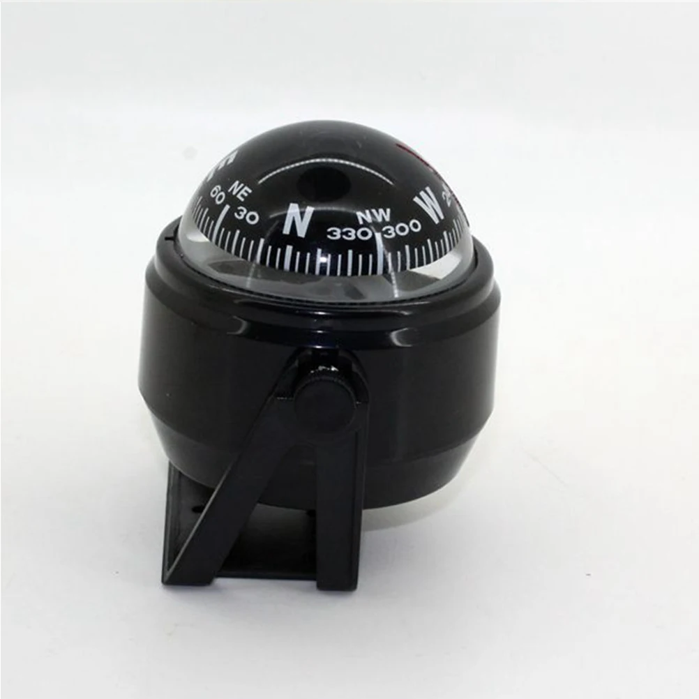 

1PC Portable Black Sphere Compass Magnetic Declination Outdoor Compass Special Marine Compass Vehicle-mounted Compass for