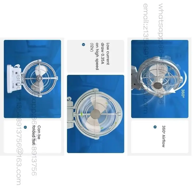 Preset Timer Settings 360 Degree Airflow Fan for RV